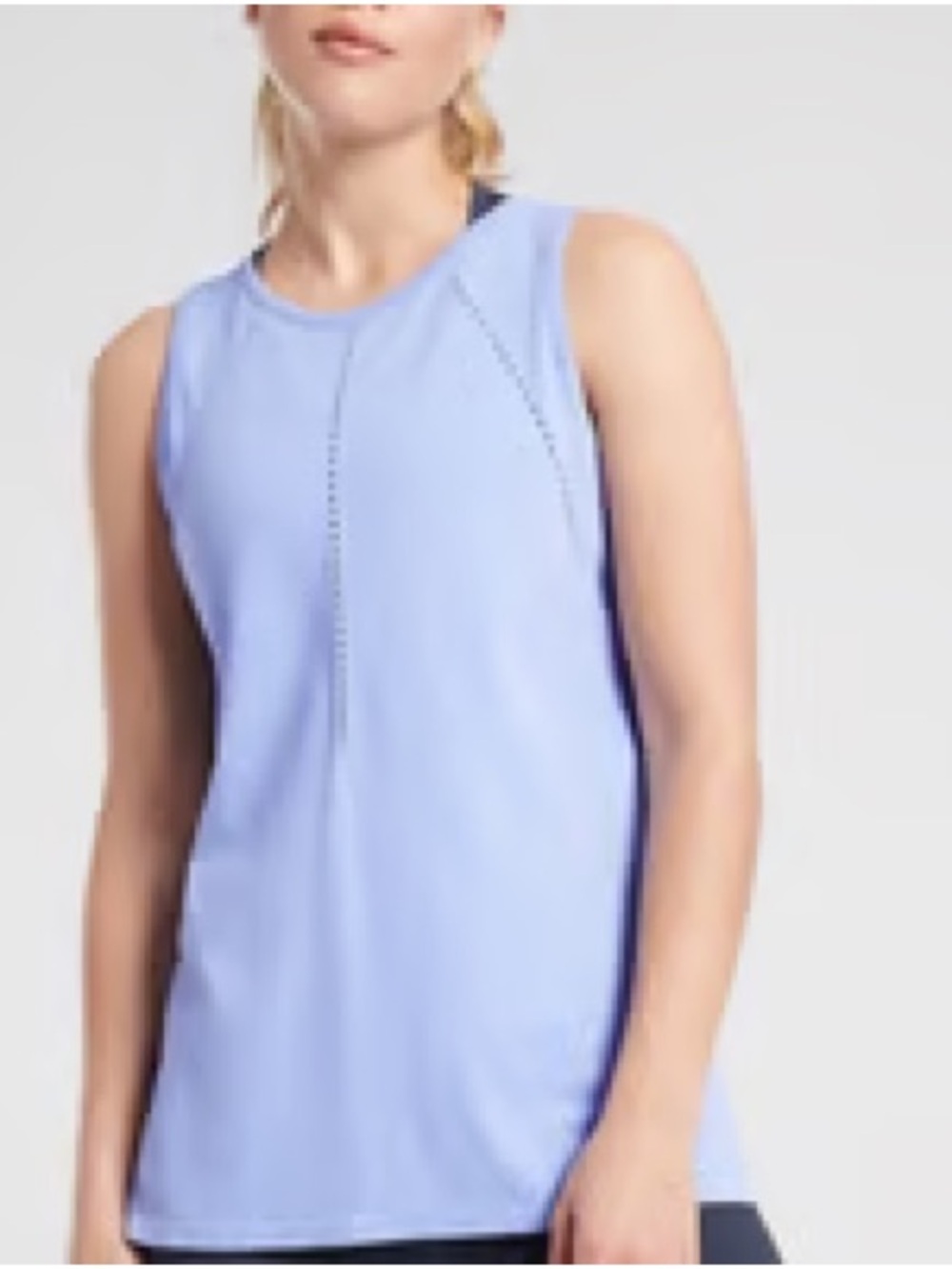 Athleta Foothills Tank Size Small Open Back - Light Periwinkle Stretchy